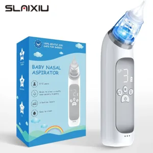 Baby Electric Nasal Aspirator Nose Suction Device with Food Grade Silicone Mouthpiece 3 Suction Modes and